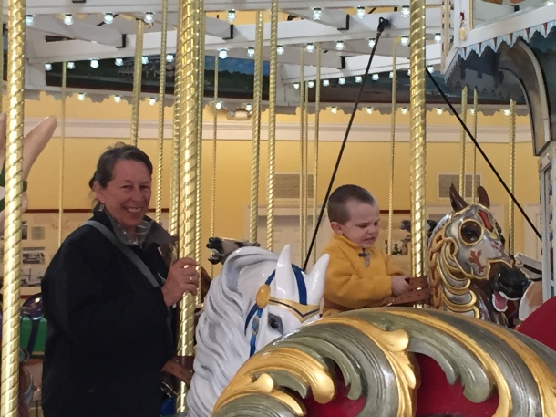 Granny and Liam on Nunley's Carousel 